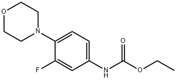 ETHYL 3-FLUORO-4-MORPHOLINOPHENYLCARBAMATE 结构式