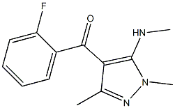 1,3-二甲基-5-(甲氨基)-4-吡唑基邻氟苯酮 结构式