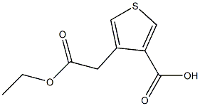 4-(2-ETHOXY-2-OXOETHYL)THIOPHENE-3-CARBOXYLIC ACID 结构式