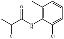 2-氯-N-(2-氯-6-甲基苯基)丙酰胺 结构式