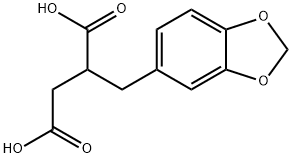 2-(1,3-苯并二氧杂环戊烯-5-基甲基)丁二酸 结构式