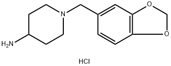 1-(1,3-benzodioxol-5-ylmethyl)piperidin-4-amine dihydrochloride 结构式