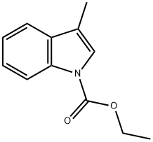 ethyl 3-methyl-1H-indole-1-carboxylate 结构式