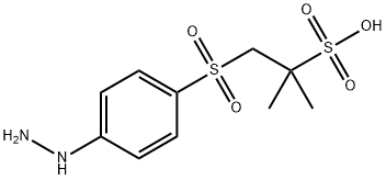 1-(4-hydrazinylbenzenesulfonyl)-2-methylpropane-2-sulfonic acid 结构式