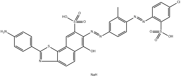 Naphtho[2,1-d]thiazole-8-sulfonic acid, 2-(4-aminophenyl)-7-[[4-[(4-chloro-2-sulfophenyl)azo]-3-methylphenyl]azo]-6-hydroxy-, disodium salt 结构式