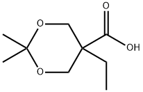 5-乙基-2,2-二甲基-1,3-二噁烷-5-羧酸 结构式