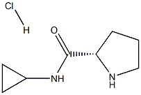 (S)-N-cyclopropylpyrrolidine-2-carboxamide hydrochloride 结构式