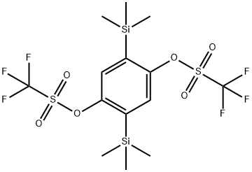 2,5-双(三甲基甲硅烷基)-1,4-亚苯基双(三氟甲磺酸酯) 结构式