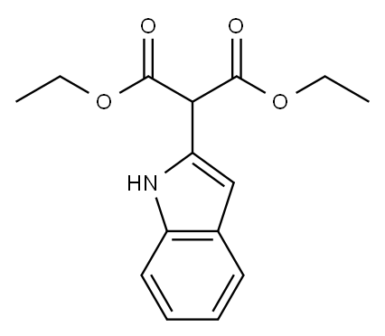 diethyl 2-(1H-indol-2-yl)propanedioate 结构式