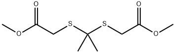(1-methoxycarbonylmethylsulfanyl-1-methyl-ethylsulfanyl)-acetic acid methyl ester 结构式