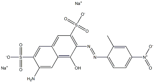 2,7-Naphthalenedisulfonic acid, 6-amino-4-hydroxy-3-[(2-methyl-4-nitrophenyl)azo]-, disodium salt 结构式