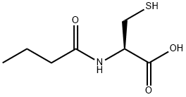 N-丁酰基-L-半胱氨酸 结构式