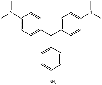 4,4'-((4-氨基苯基)亚甲基)双(N,N-二甲基苯胺) 结构式