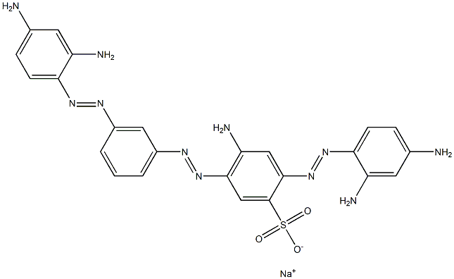 Benzenesulfonic acid, 4-amino-2-[(2,4-diaminophenyl)azo]-5-[[3-[(2,4-diaminophenyl)azo]phenyl]azo]-, monosodium salt 结构式