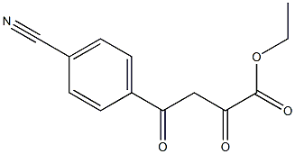 乙基 4-(4-氰基苯基)-2,4-二氧亚基丁酯 结构式