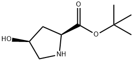 叔-丁基 (2S,4S)-4-羟基吡咯烷-2-甲酸基酯 结构式