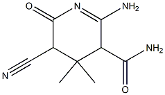 2-amino-5-cyano-4,4-dimethyl-6-oxo-3,4,5,6-tetrahydropyridine-3-carboxamide 结构式