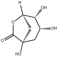6-Oxabicyclo[3.2.1]octan-7-one, 1,3,4-trihydroxy-, (1S,3R,4R,5R)- 结构式