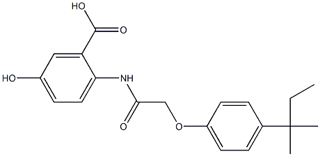 5-hydroxy-2-{[(4-tert-pentylphenoxy)acetyl]amino}benzoic acid 结构式