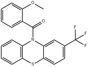 10-(2-methoxybenzoyl)-2-(trifluoromethyl)-10H-phenothiazine 结构式