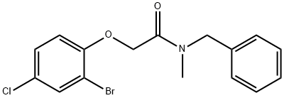 N-benzyl-2-(2-bromo-4-chlorophenoxy)-N-methylacetamide 结构式