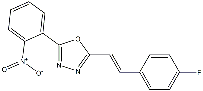 2-[(E)-2-(4-fluorophenyl)ethenyl]-5-(2-nitrophenyl)-1,3,4-oxadiazole 结构式