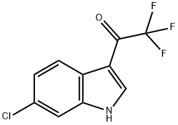 1-(6-氯-3-吲哚基)-2,2,2-三氟乙酮 结构式