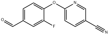 6-(2-氟-4-甲酰基苯氧基)烟腈 结构式