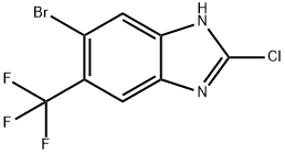 5-Bromo-2-chloro-6-trifluoromethyl-1H-benzoimidazole 结构式