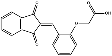 {2-[(1,3-dioxo-1,3-dihydro-2H-inden-2-ylidene)methyl]phenoxy}acetic acid 结构式