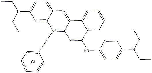 Benzo[a]phenazinium, 9-(diethylamino)-5-[[4-(diethylamino)phenyl]amino]-7-phenyl-, chloride 结构式