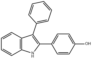 4-(3-phenyl-1H-indol-2-yl)phenol 结构式