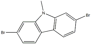 2,7-二溴-9-甲基-9H-咔唑 结构式