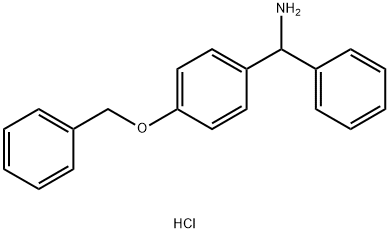 (4-(benzyloxy)phenyl)(phenyl)methanamine hydrochloride 结构式