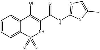 4-hydroxy-N-(5-methylthiazol-2-yl)-2H-benzo[e][1,2]thiazine-3-carboxamide 1,1-dioxide 结构式