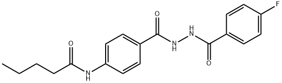 N-(4-{[2-(4-fluorobenzoyl)hydrazino]carbonyl}phenyl)pentanamide 结构式