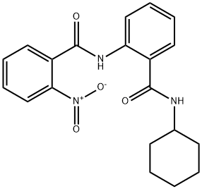 N-{2-[(cyclohexylamino)carbonyl]phenyl}-2-nitrobenzamide 结构式