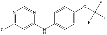 6-氯-N-(4-(三氟甲氧基)苯基)嘧啶-4-胺 结构式