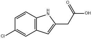 2-(5-chloro-1H-indol-2-yl)acetic acid 结构式
