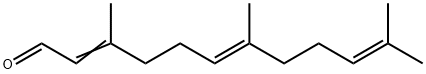 2,6,10-Dodecatrienal, 3,7,11-trimethyl-, (6E)- 结构式