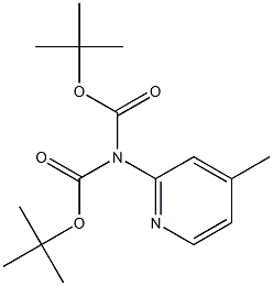 2-双BOC-氨基-4-甲基吡啶 结构式