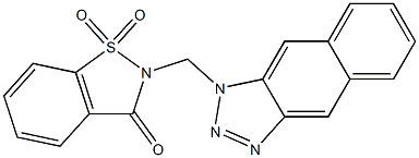 2-(1H-naphtho[2,3-d][1,2,3]triazol-1-ylmethyl)-1,2-benzisothiazol-3(2H)-one1,1-dioxide 结构式