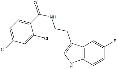 2,4-dichloro-N-[2-(5-fluoro-2-methyl-1H-indol-3-yl)ethyl]benzamide 结构式