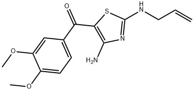 [2-(allylamino)-4-amino-1,3-thiazol-5-yl](3,4-dimethoxyphenyl)methanone 结构式