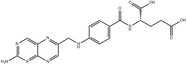 Glutamic acid, N-[4-[[(2-amino-6-pteridinyl)methyl]amino]benzoyl]- 结构式