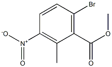 2-甲基-3-硝基-6-溴苯甲酸甲酯 结构式