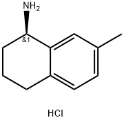 (R)-7-Methyl-1,2,3,4-tetrahydronaphthalen-1-amine hydrochloride 结构式