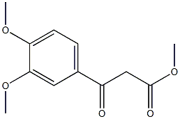 3-(3,4-二甲氧基苯基)-3-氧代丙酸甲酯 结构式