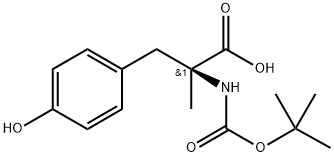 (S)-2-((叔丁氧羰基)氨基)-3-(4-羟基苯基)-2-甲基丙酸 结构式