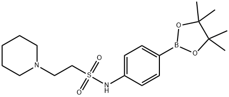 4-(哌啶-1-基乙磺酰氨基)苯硼酸频哪醇酯 结构式